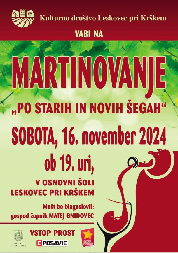 Plakat za prireditev in blagoslov, ki ju ni bilo