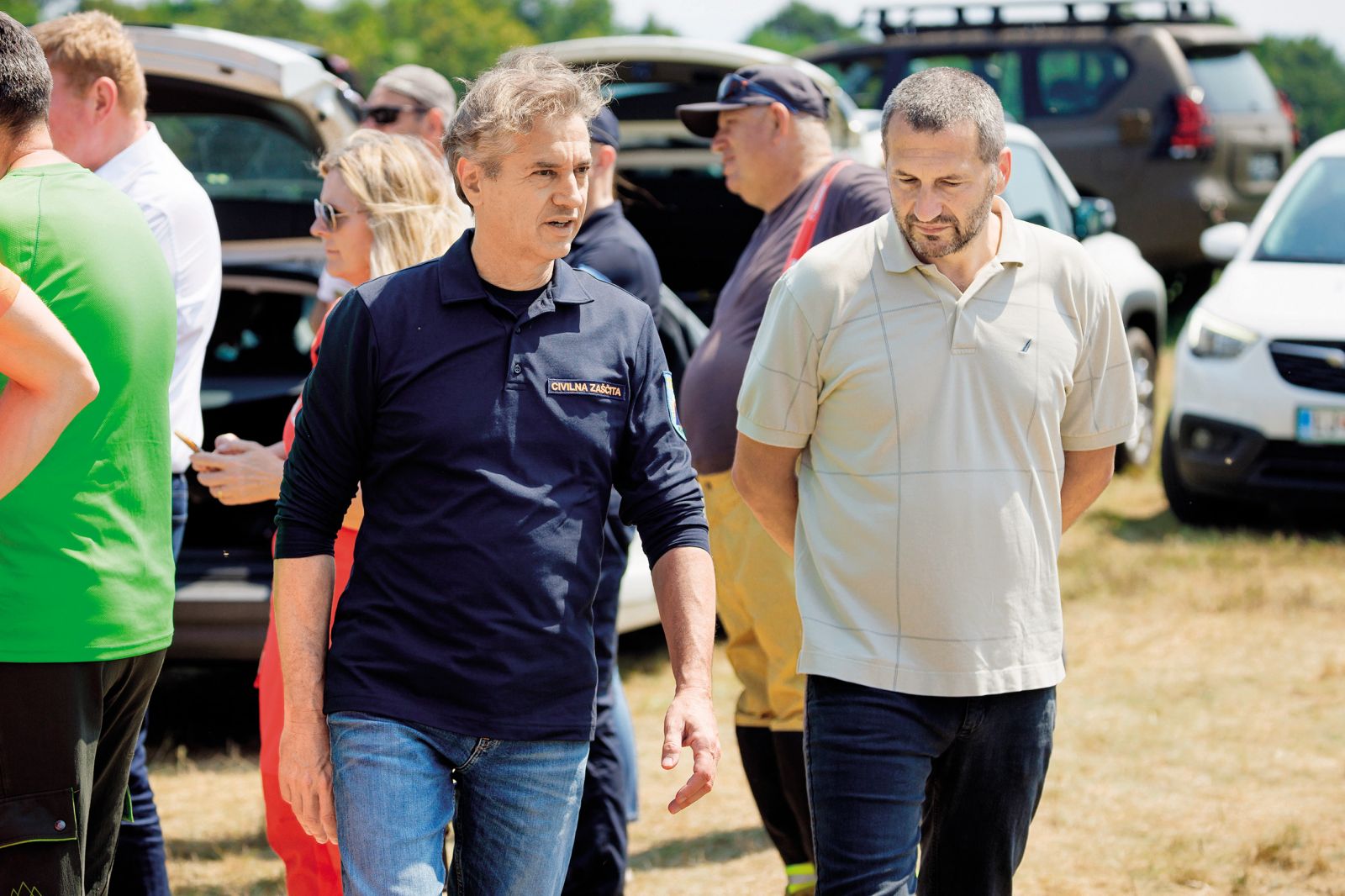 Robert Golob in glavni operativec na ministrstvu za obrambo Damir Črnčec