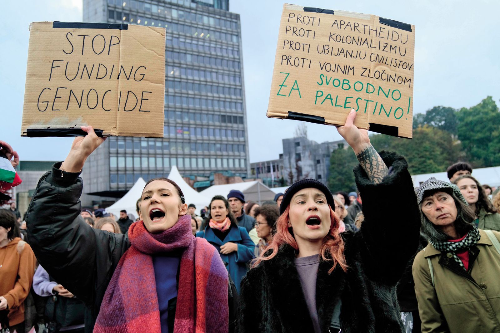 Protest proti vojni v Palestini oktobra lani 