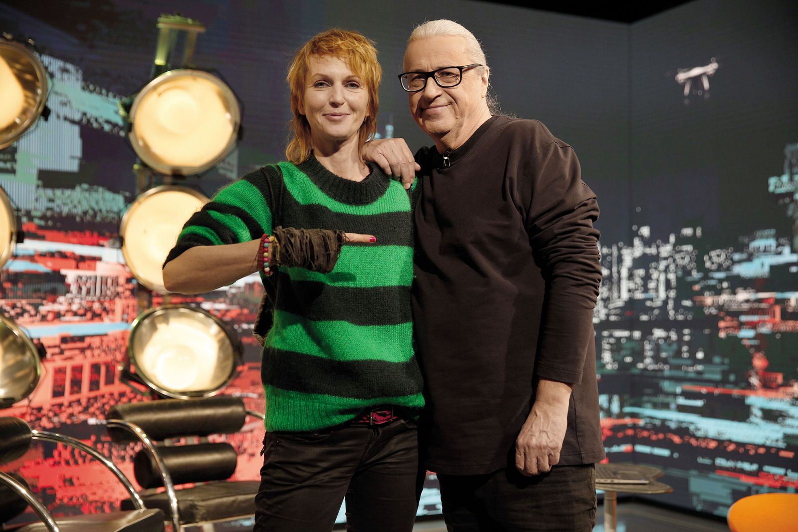 Urška Žnidaršič in Marcel Štefančič, režiserka in voditelj nove oddaje MARCEL, Televizija Slovenija, LJ | Borut Krajnc