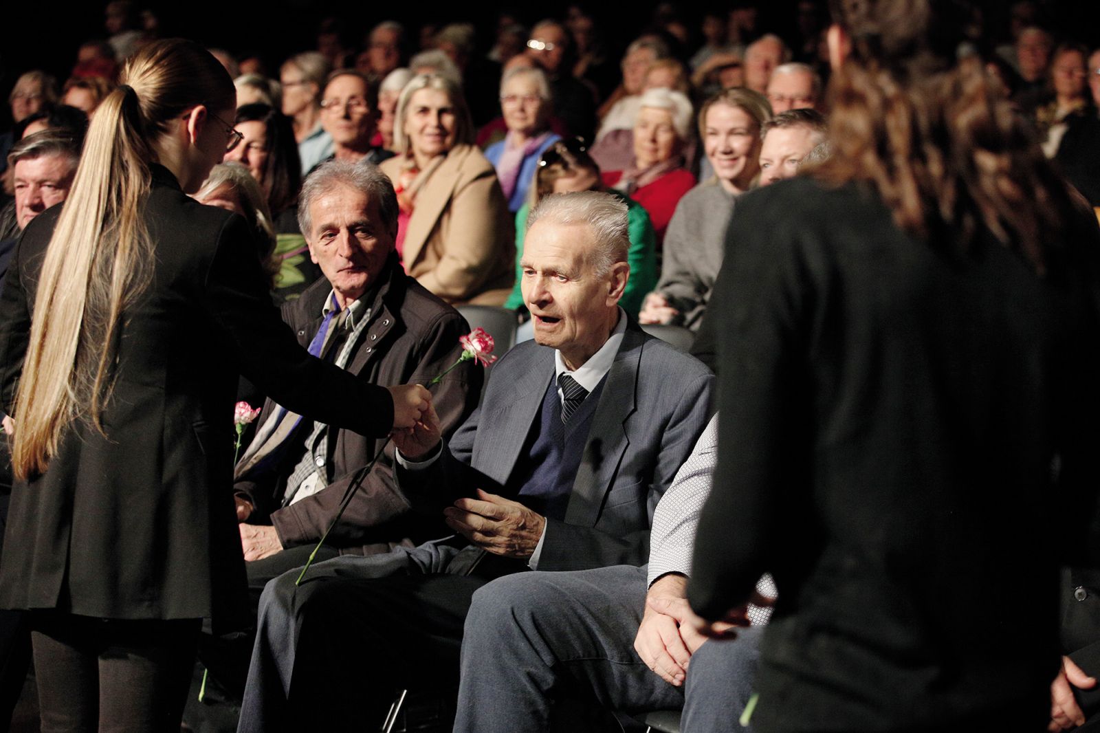 Herman Janež st., preživeli taboriščnik Raba in Gonarsa, slovesnost ob svetovnem dnevu spomina na žrtve holokavsta, Kino Šiška, LJ | Borut Krajnc