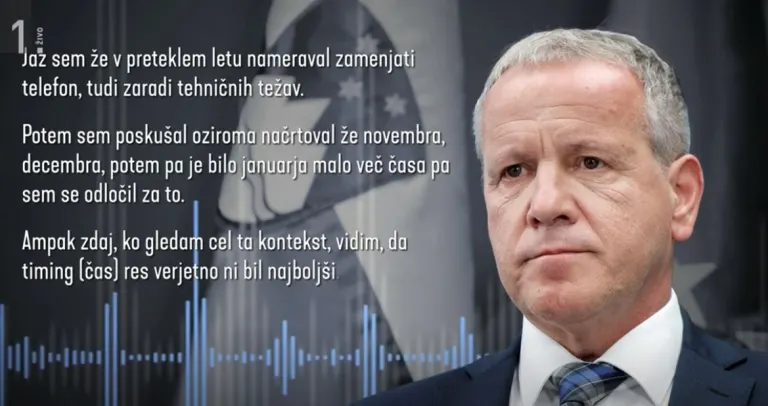 Šoltev v Tarči o nerodnem timingu: menda ni bilo pametno, da je menjal telefon, ko so ga vsi menjali