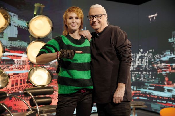Urška Žnidaršič in Marcel Štefančič, režiserka in voditelj nove oddaje MARCEL, Televizija Slovenija, LJ