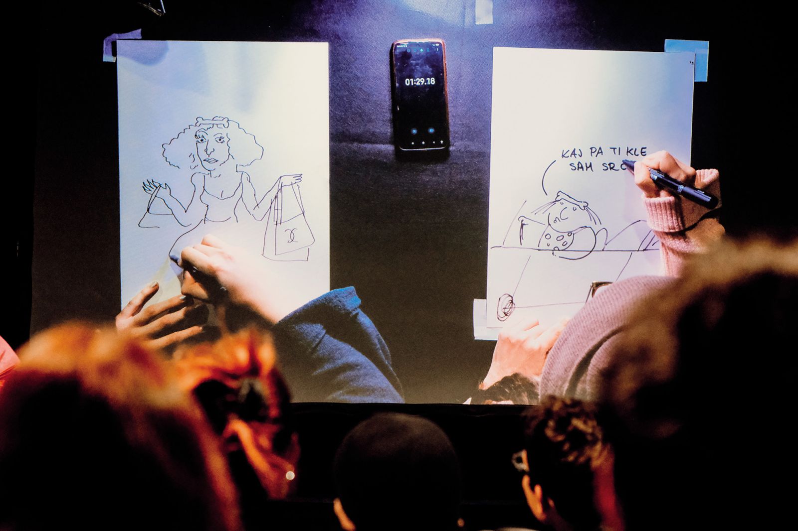 Razlita Tinta: kviz Stripovske junakinje in risanje v živo iz projekta WOMCOM | Maša Pirc