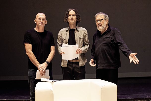 Peter Klepec, Jure Simoniti in Slavoj Žižek 