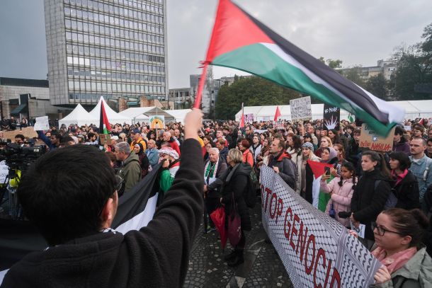Shod za Palestino na Trgu republike v Ljubljani