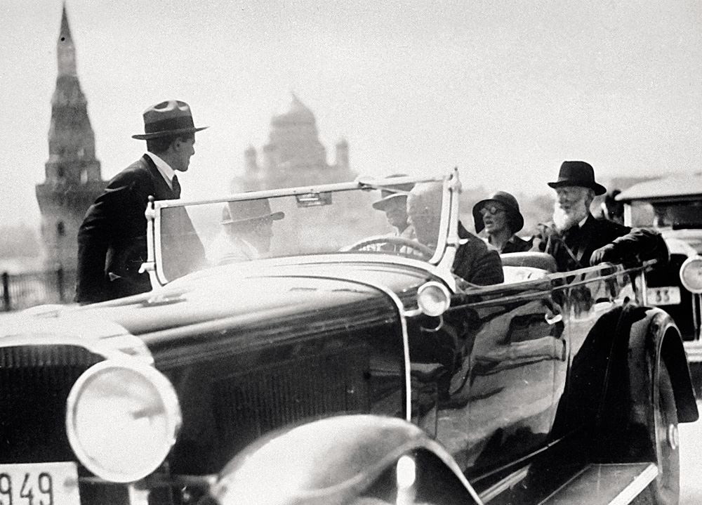 George Bernard Shaw v Moskvi leta 1931