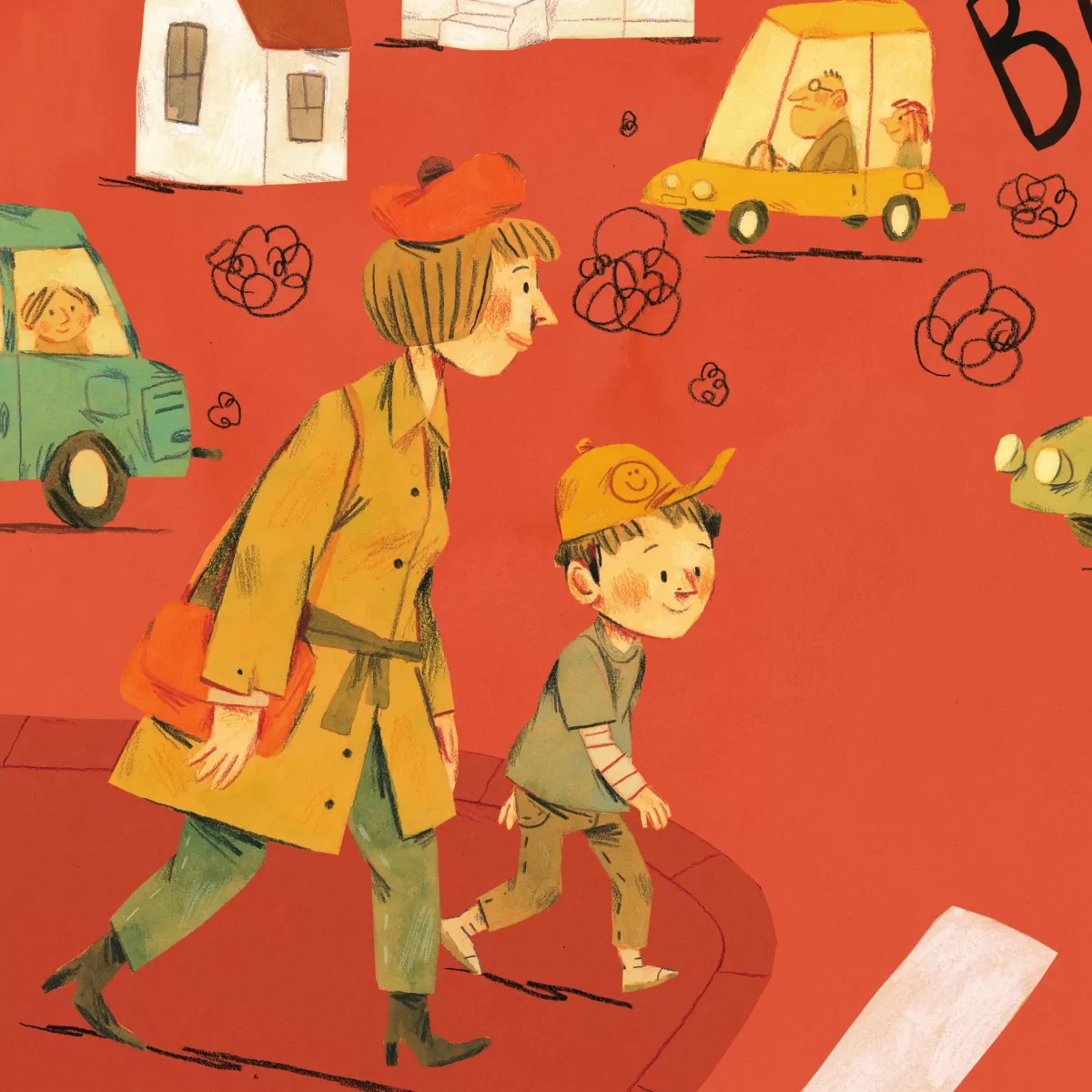 Ilustracija Igorja Šinkovca za slikanico Očka, me slišiš? Žige X Gombača 