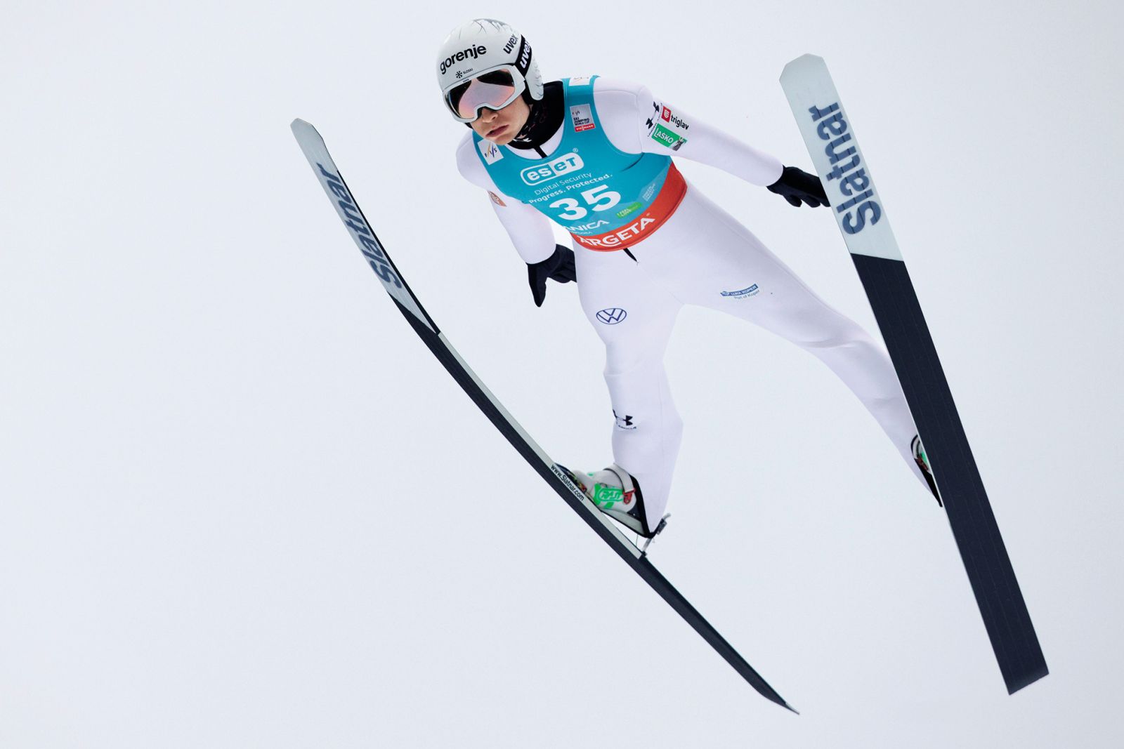 Anže Lanišek, zmagovalec zadnje tekme v smučarskih poletih, zaključek svetovnega pokala 2024/25, Planica | Željko Stevanić