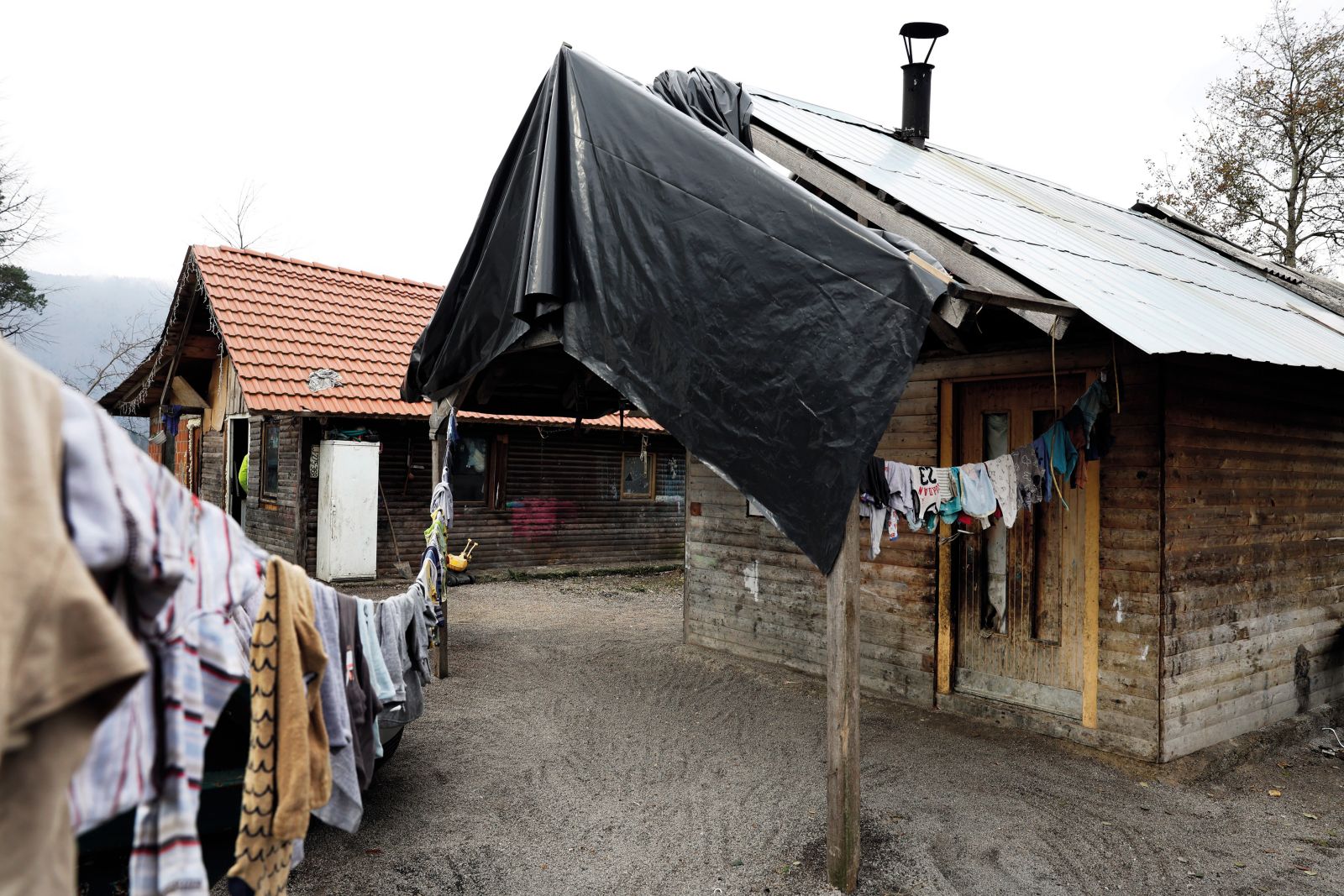 Romsko naselje Goriča vas v občini Ribnica, november 2024 