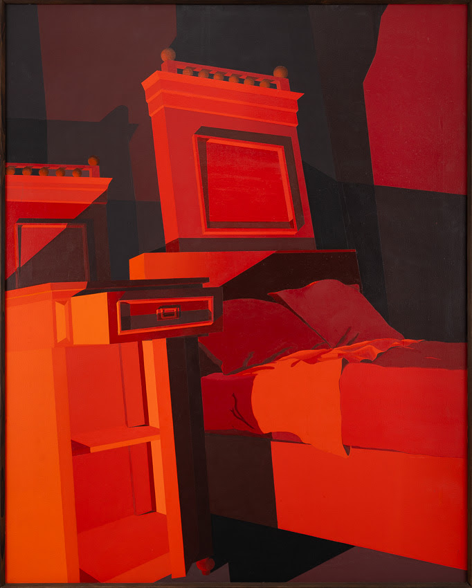 Metka Krašovec, TIŠINA (Postelja in nočna omarica), 1/6 1972,