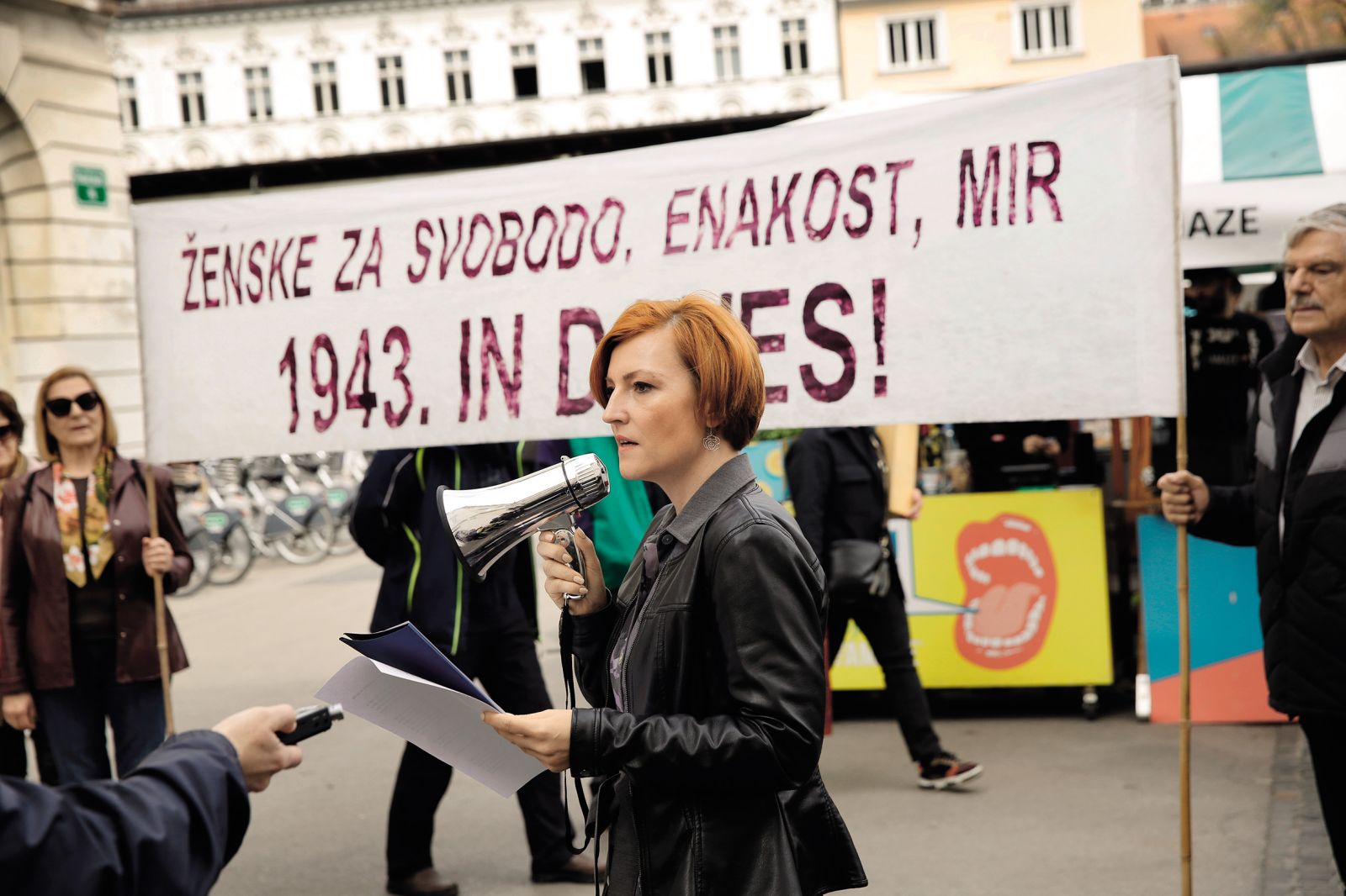 Asta Vrečko, koordinatorica stranke Levica, ob 80. obletnici demonstracij žensk proti nasilju okupatorja in molku cerkve leta 1943