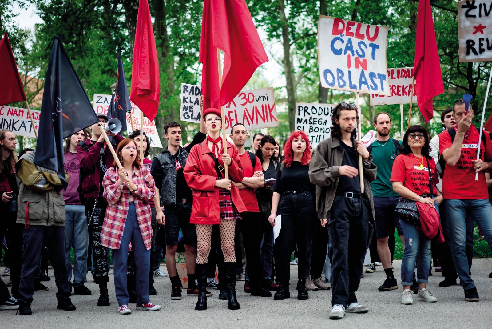 Demonstracije za delavske pravice ob 1. maju lani