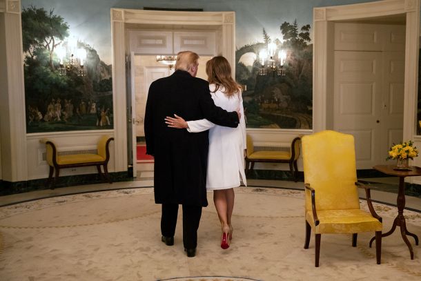 Donald in Melania Trump v Beli hiši
