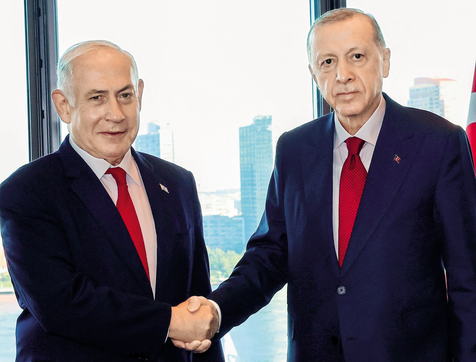 Sovražnik mojega sovražnika je moj zaveznik: predsednik izraelske vlade Netanjahu in turški predsednik Erdogan v New Yorku septembra 2023