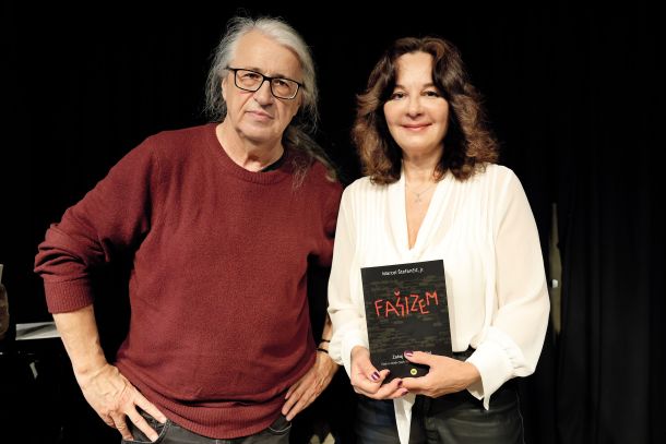 Marcel Štefančič: Fašizem; avtor z urednico Senjo Požar, Super založba!, Kazina Jazz Club, LJ 