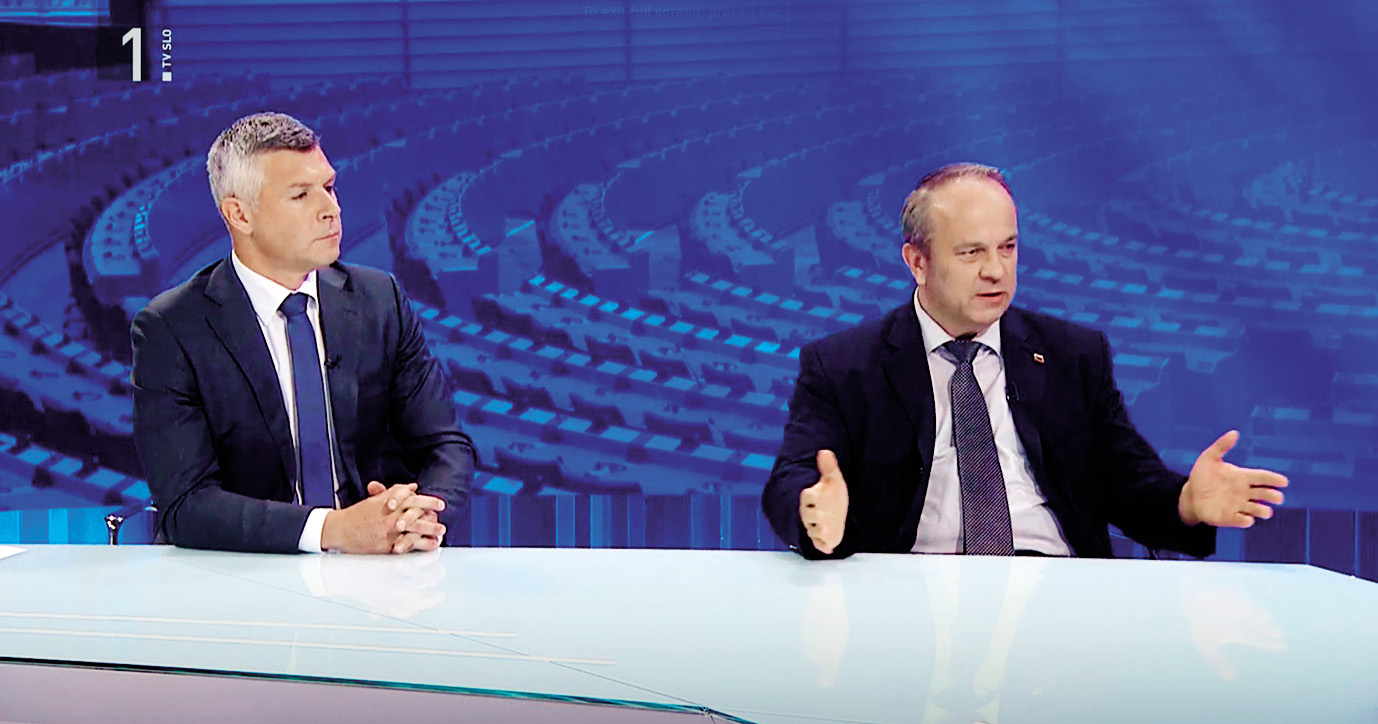 Evroposlanca Matjaž Nemec in Branko Grims v Odmevih