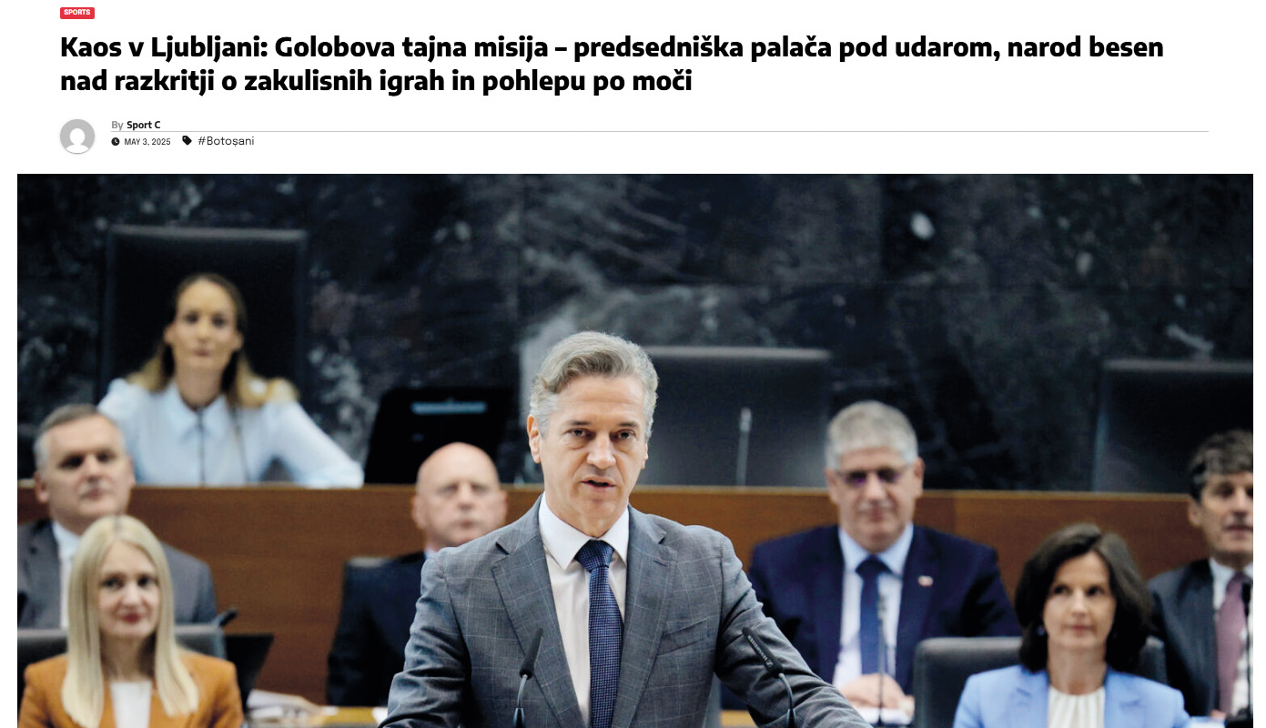 Primeri lažnih spletnih strani, večinoma registriranih v Afriki, kjer avtorji s pomočjo umetne inteligence objavljajo izmišljene oziroma lažne, a »klikabilne novice« iz Slovenije. Umetni algoritmi so pri tem odkrili recept ali pot, ki v Sloveniji najbolj deluje. Dezinformacije morajo biti kritične do levih ali liberalnih politikov in afirmativne do skrajno desnih politikov. Tako je največ klikov in delitev. Lastniki tako služijo z reklamami. 