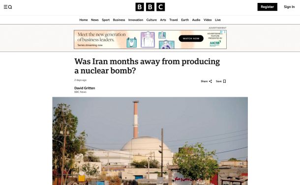  BBC (2025):  Je bil Iran le nekaj mesecev oddaljen od izdelave jedrske bombe?
