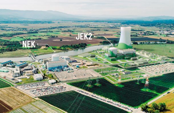 Umestitev nove jedrske elektrarne JEK 2 v Krškem (simulacija)