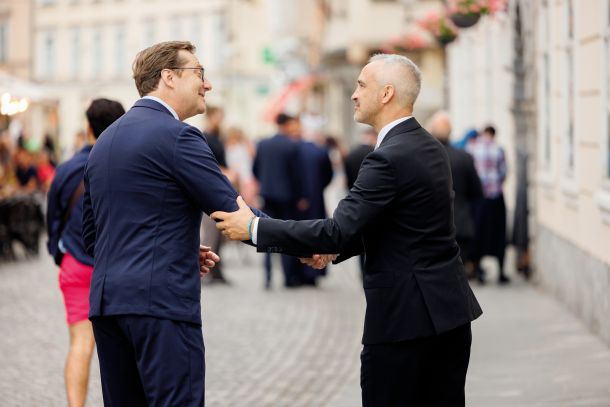 Vladimir Prebilič in Janez Cigler Kralj pri maši za domovino