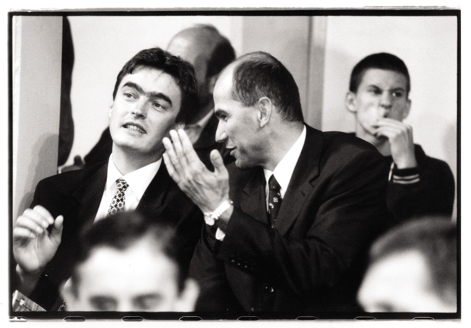 Nekdanja komunista Janez Janša in Milan Zver v mladih letih