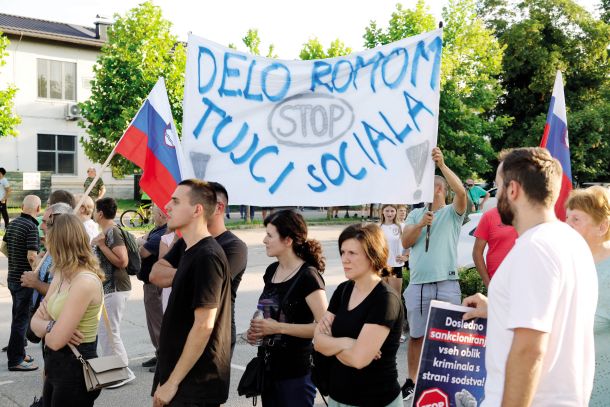 Proti romskemu nasilju; shod v Šentjerneju 