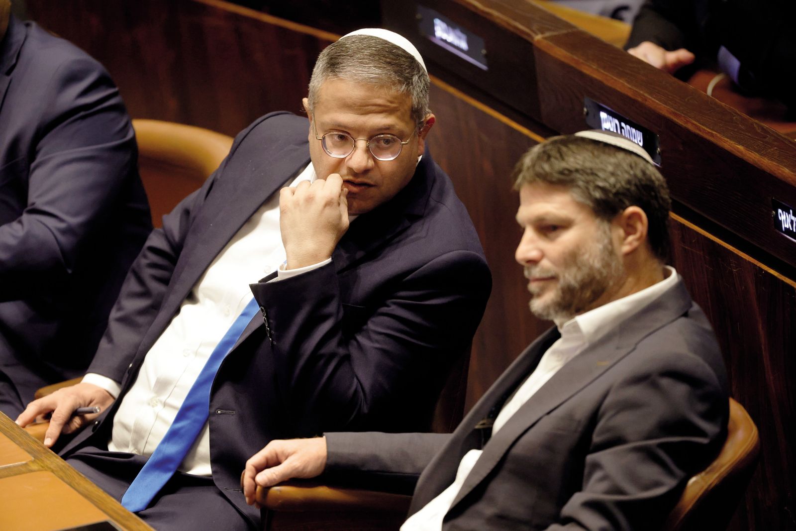 Personae non gratae: izraelski minister za nacionalno varnost Itamar Ben-Gvir (levo) in finančni minister Bezalel Smotrič (desno)