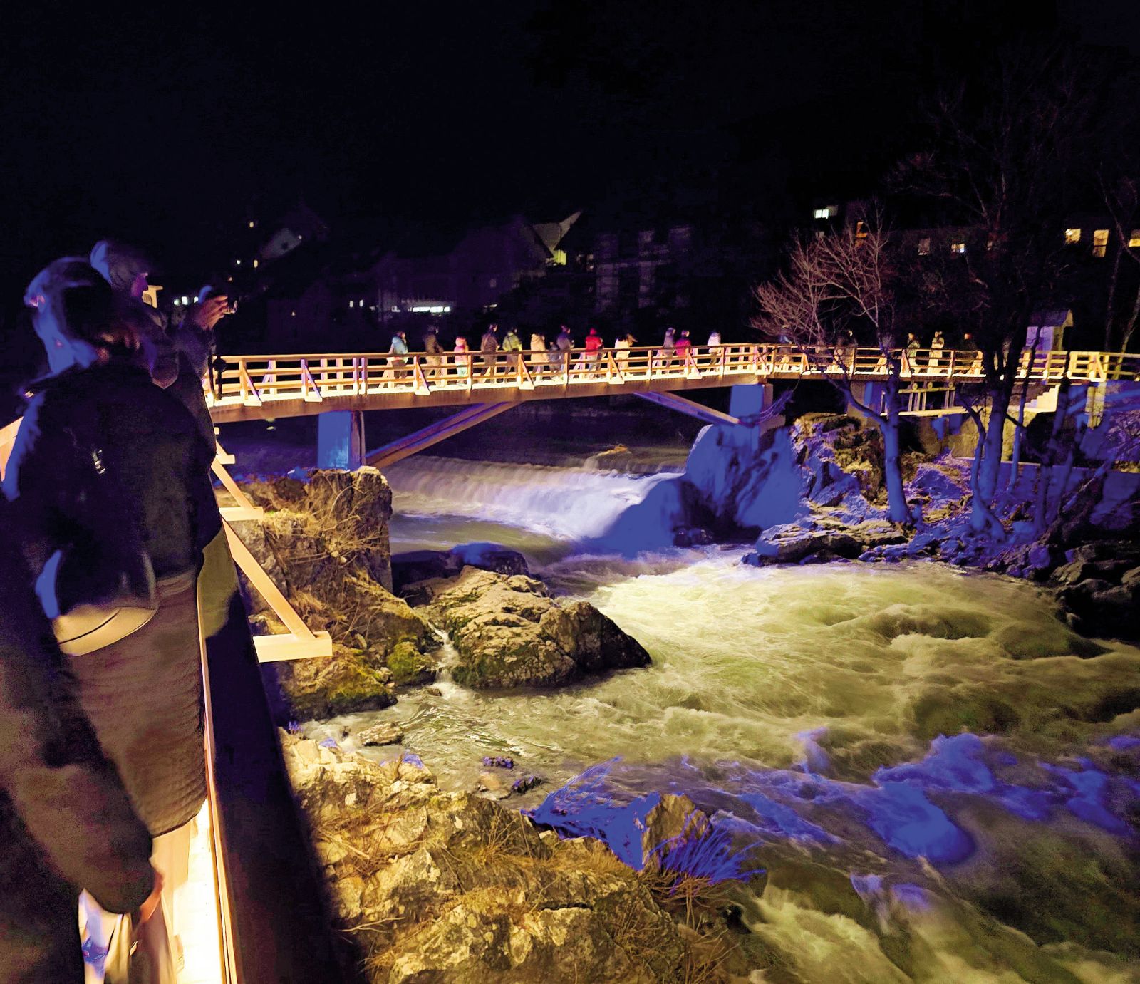 Sanirana Hudičeva brv ob uradnem odprtju 19. marca letos