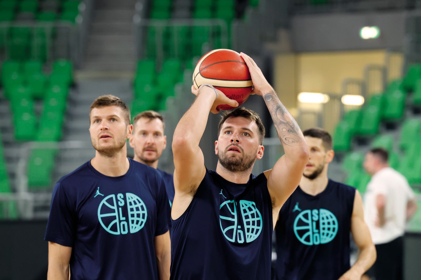 Trening moške košarkarske reprezentance z Luko Dončićem, Stožice, LJ | Borut Krajnc