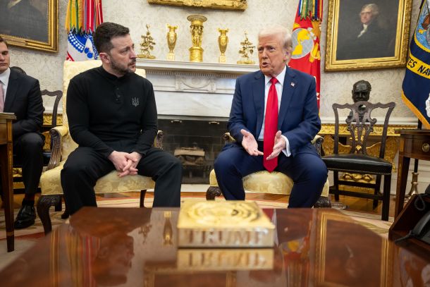 Zelenski in Trump februarja letos