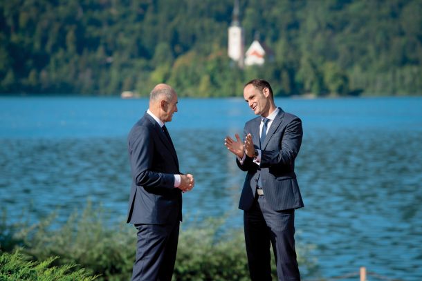 Janez Janša in Anže Logar