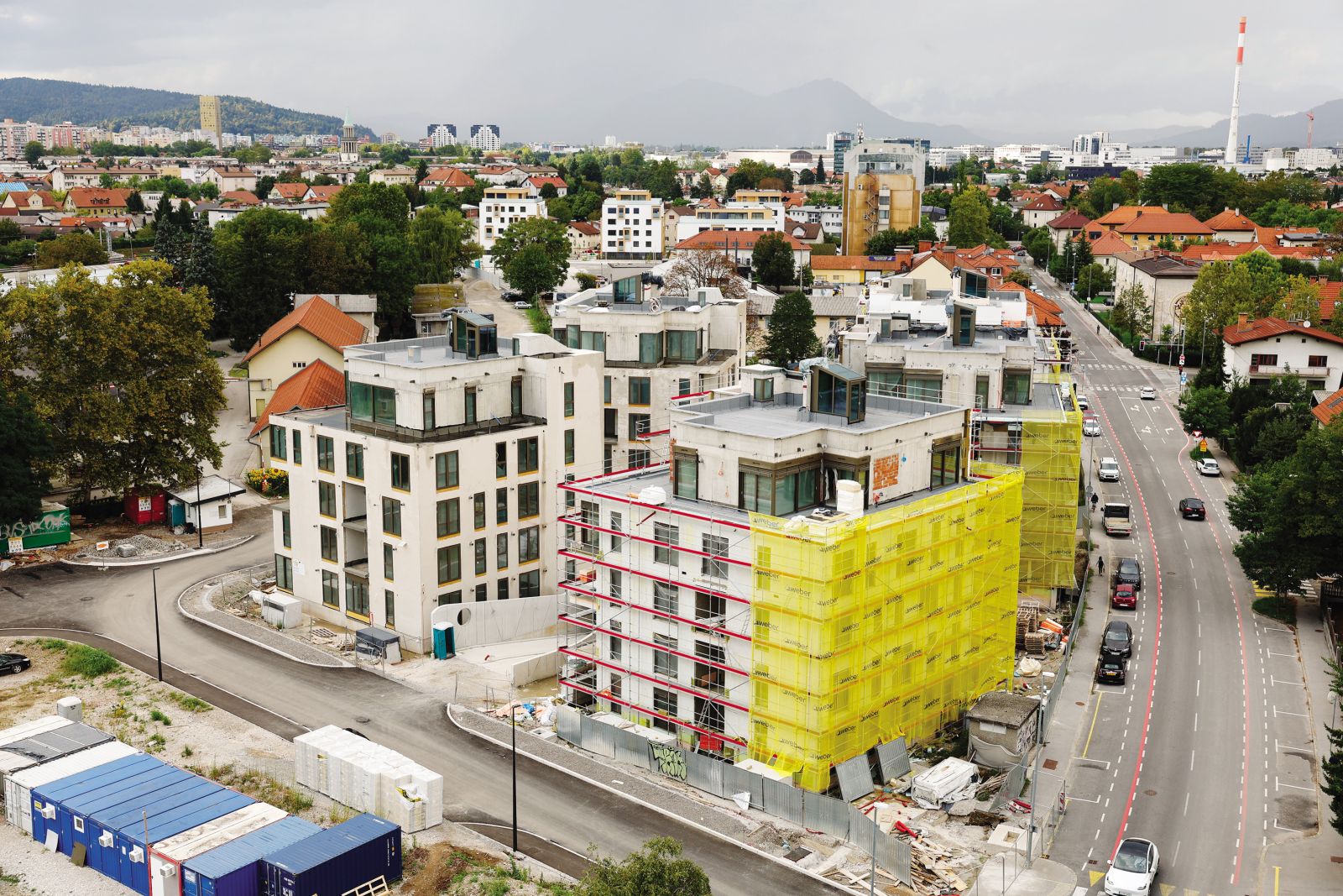 Novi bloki na Parmovi v Ljubljani 