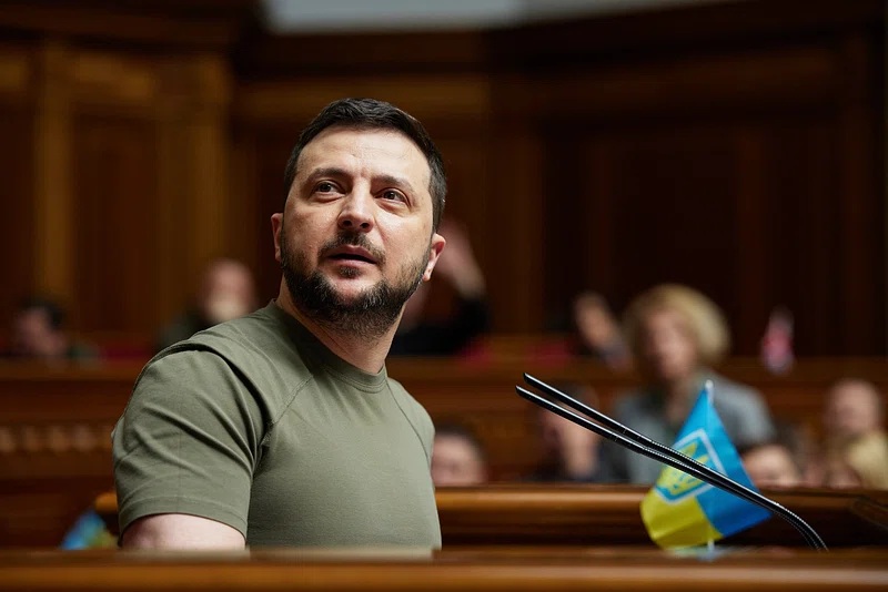 Zelenski / &nbsp;»Namera Rusije je zasejati kaos in izvajati psihološki pritisk na prebivalce«