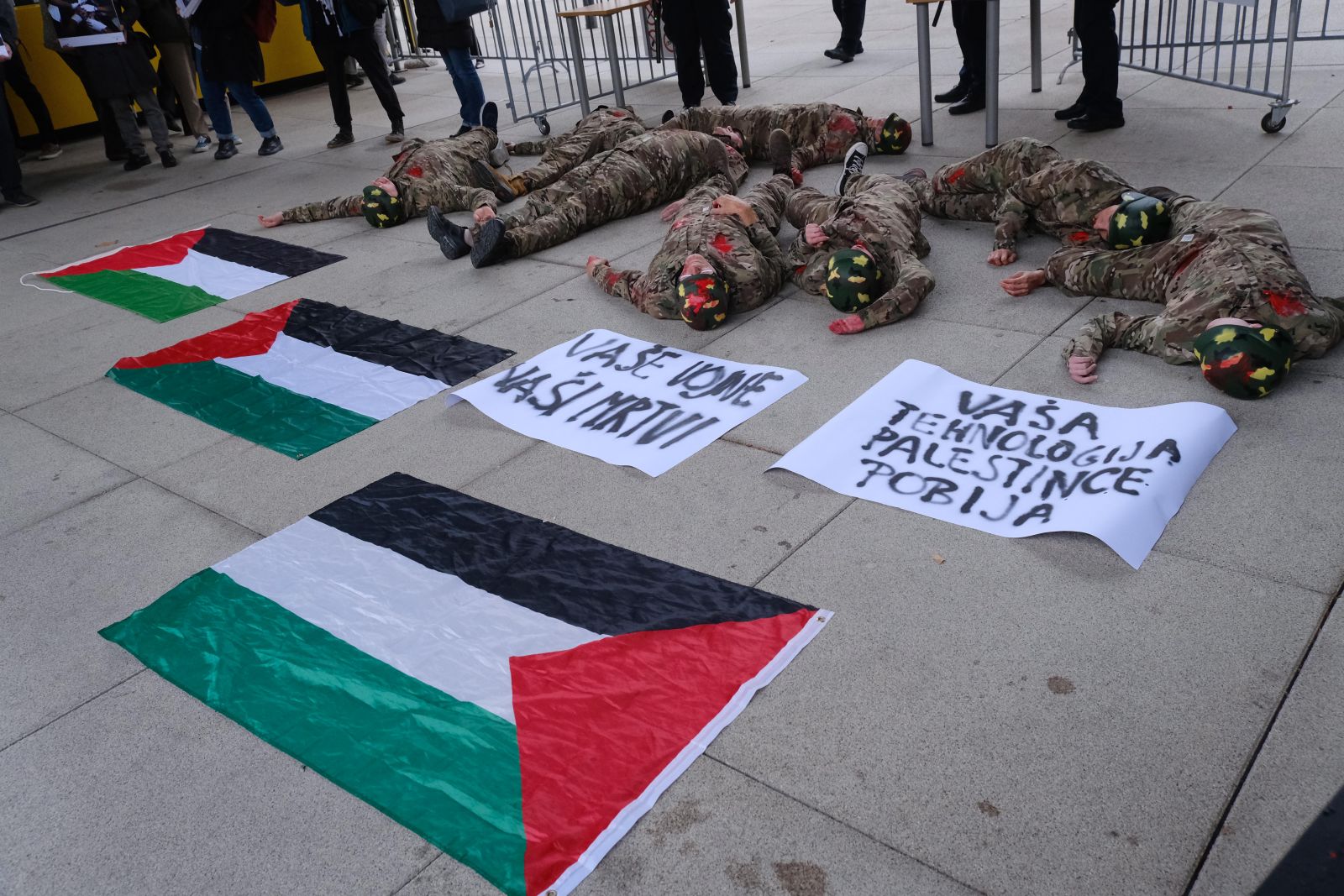 Protest Gibanja za pravice Palestincev proti oboroževanju Slovenije