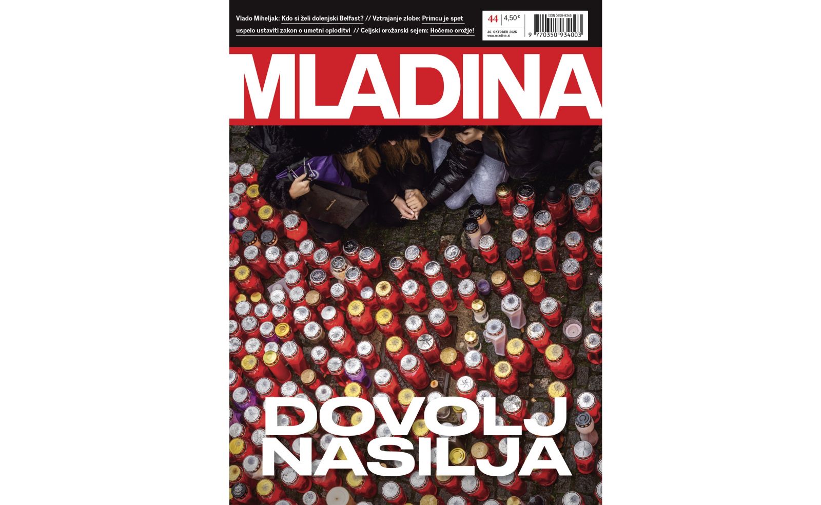 Naslovnica nove Mladine / DOVOLJ NASILJA