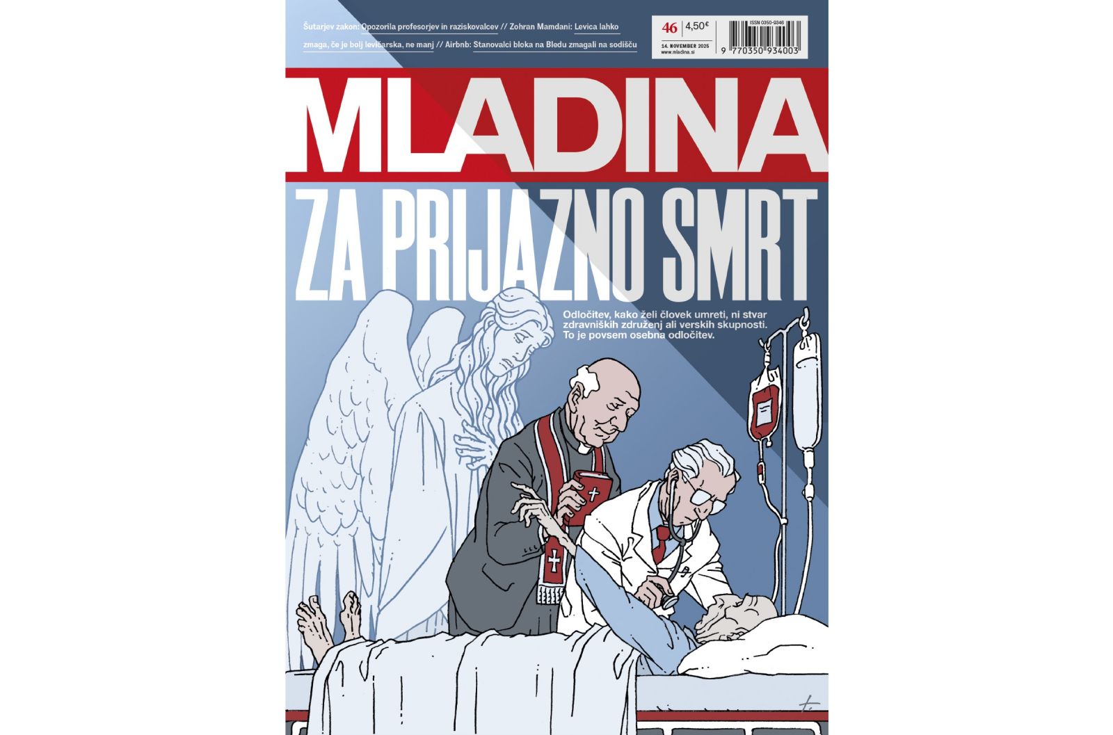 Naslovnica nove Mladine / ZA PRIJAZNO SMRT