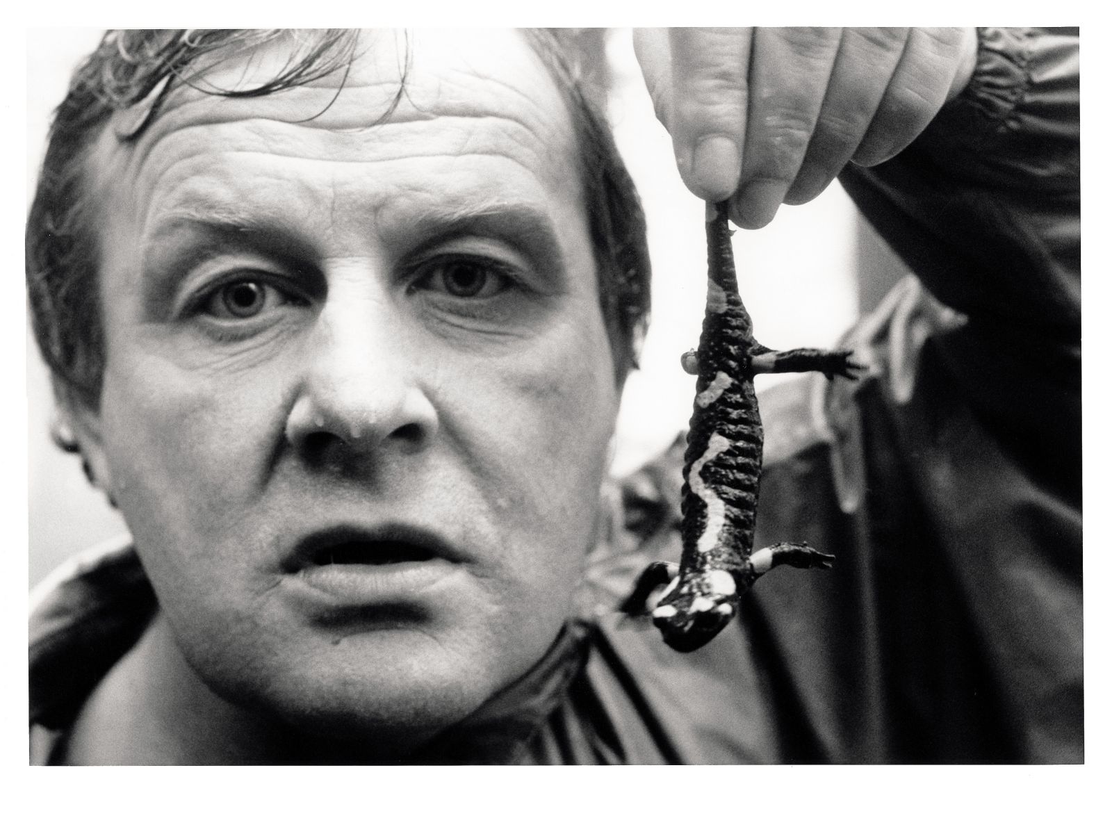 Blaž Ogorevc in močerad leta 1995 nekje v Polhograjskih dolomitih