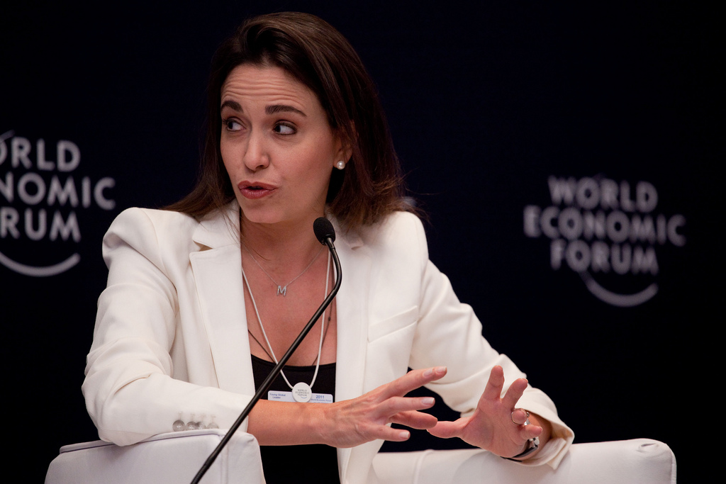 Venezuelska opozicijska voditeljica Maria Corina Machado