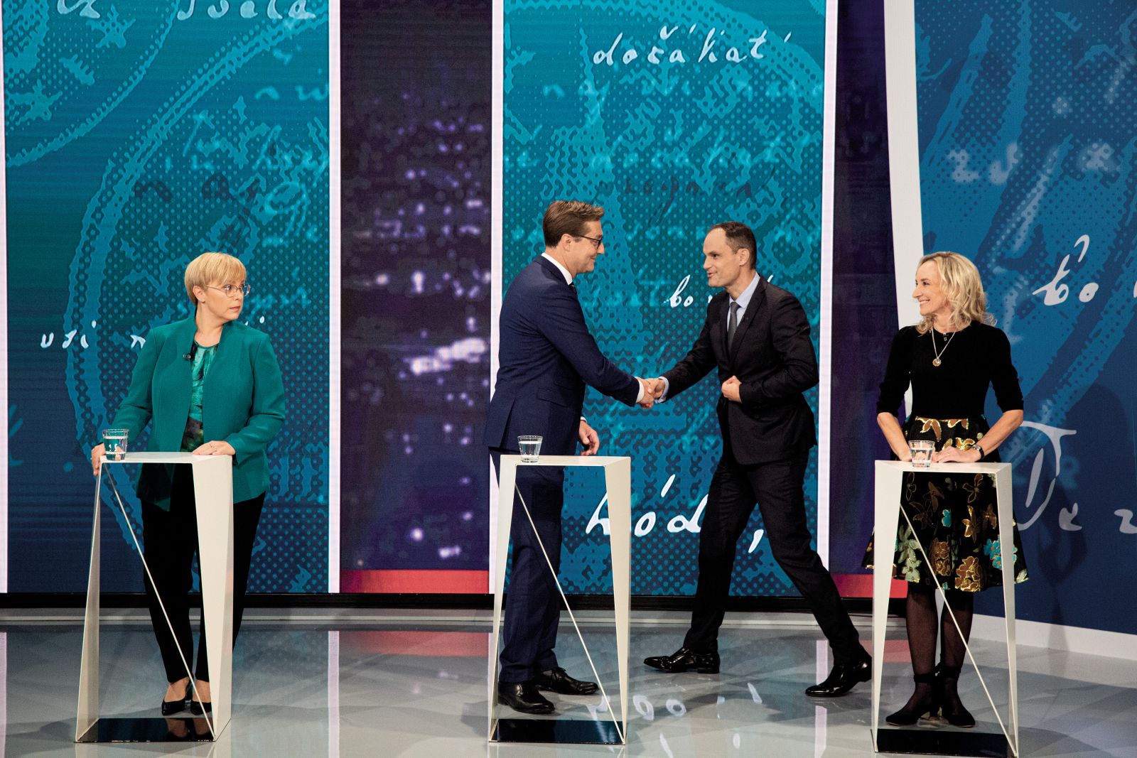 Vladimir Prebilič in Anže Logar na enem od televizijskih soočenj pred predsedniškimi volitvami. Bi bila lahko spet tekmeca na državnozborskih volitvah?