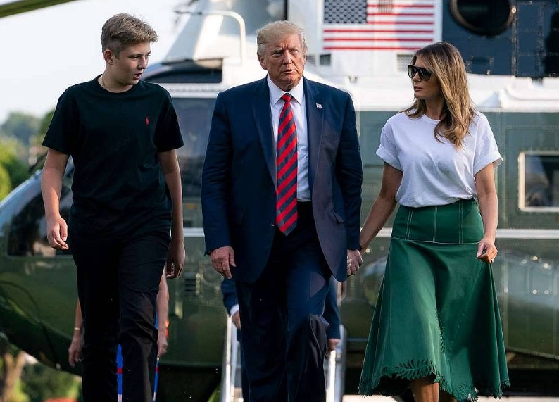 Barron Trump naj bi se skušal znebiti slovenskega naglasa