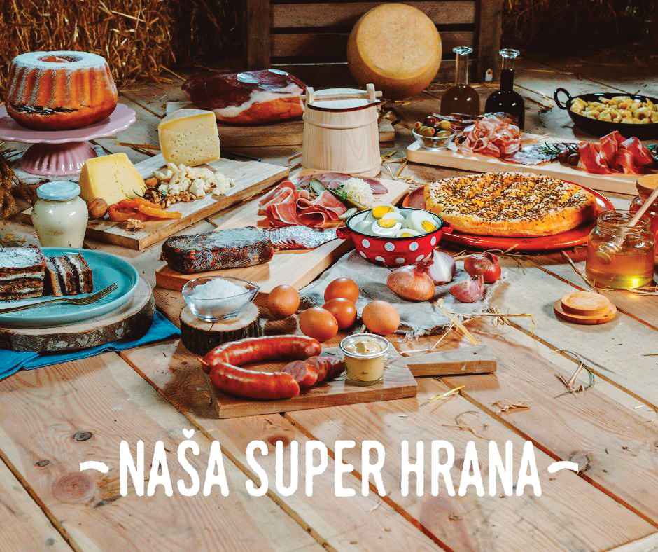 Naša super hrana – kranjska klobasa, savinjski želodec, pršut, suha salama in panceta