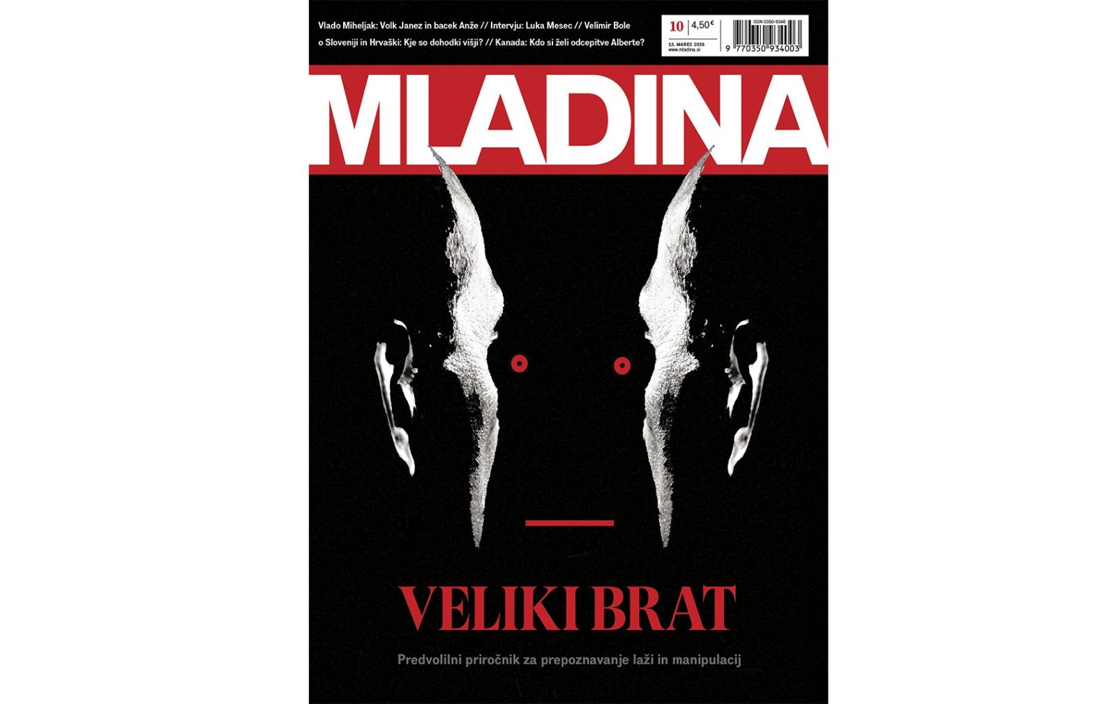 Naslovnica nove Mladine / VELIKI BRAT