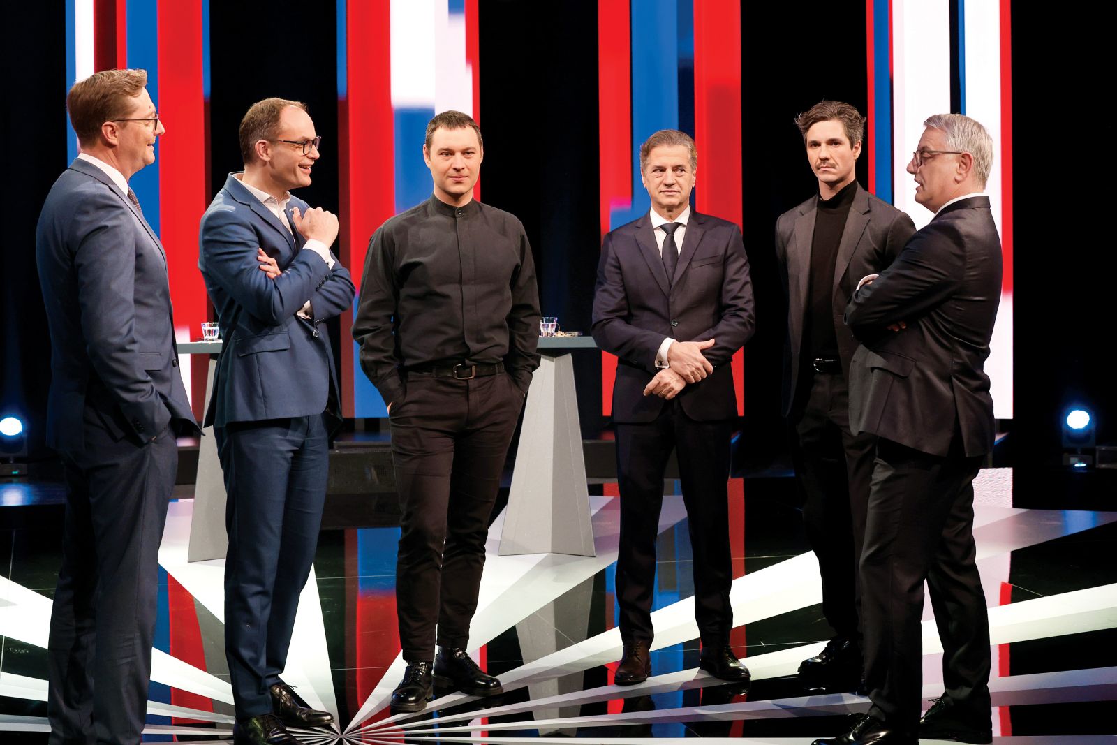 Moška posadka na predvolilnem soočenju na RTV Slovenija