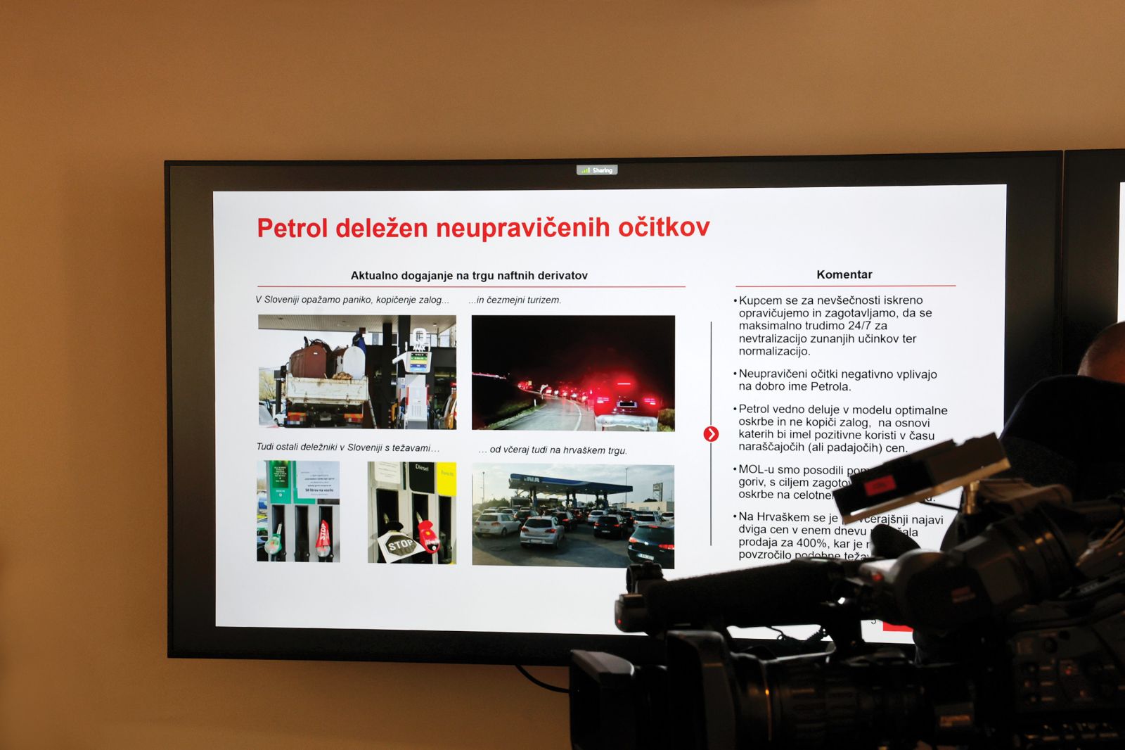 Argumenti uprave Petrola na tiskovni konferenci v torek 