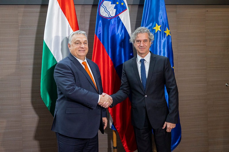 Viktor Orban in Robert Golob med srečanjem leta 2022