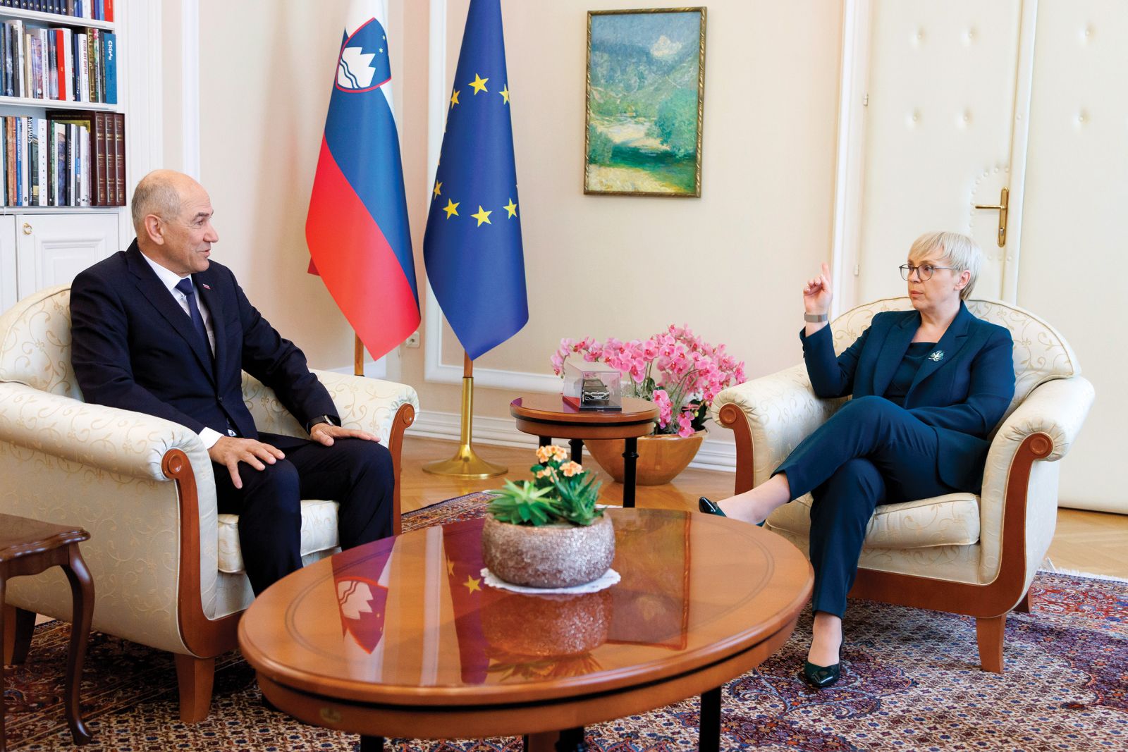 Janez Janša na posvetovanju o izboru kandidata za predsednika vlade pri predsednici države Nataši Pirc Musar | Luka Dakskobler