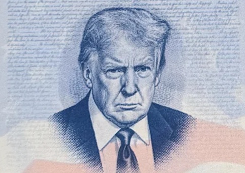 Trumpov obraz na potnih listih