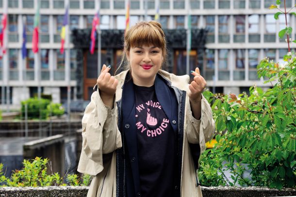 Nika Kovač, direktorica Inštituta 8. marec in koordinatorka gibanja My Voice, My Choice