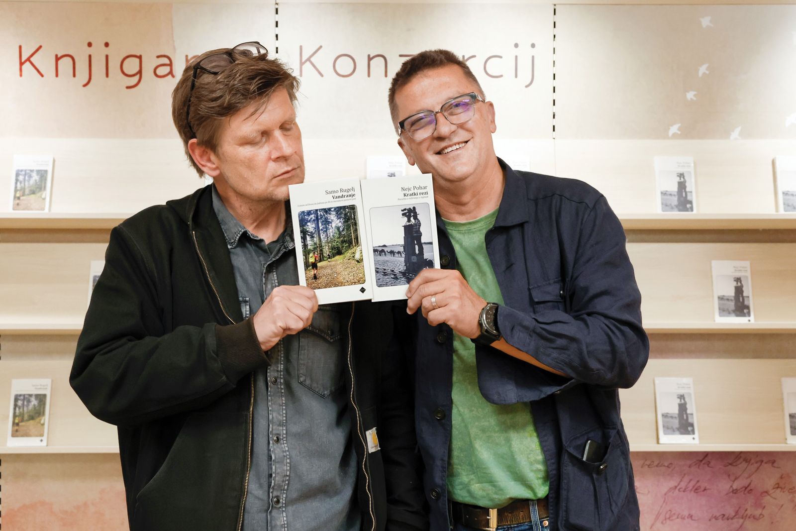 Samo Rugelj: Vandranje in Nejc Pohar: Kratki rezi, pogovor ob izidu knjig; Konzorcij, LJ | Borut Krajnc